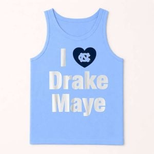 UNC Football I Heart Drake Maye Shirt 2