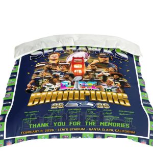 2026 Seahawks Super Bowl Champions Bedding Set1