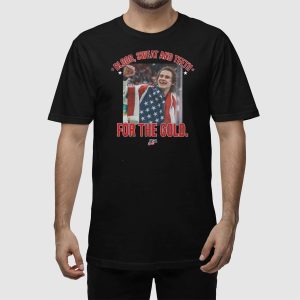 Jack Hughes Blood Sweat And Teeth For The Gold USA Hockey Gold Medal Shirt 3
