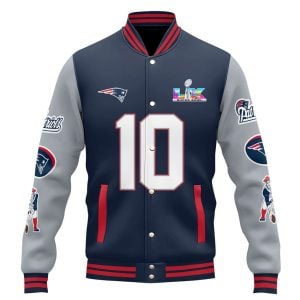 Maye Super Bowl LX Patriots Baseball Jacket1
