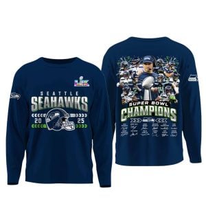 2025 Seahawks SupeBowl Champions Long Sleeve Shirt 1