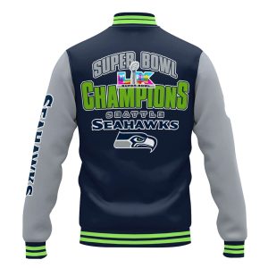 Super Bowl LX Seahawks Champions Baseball Jackets 3
