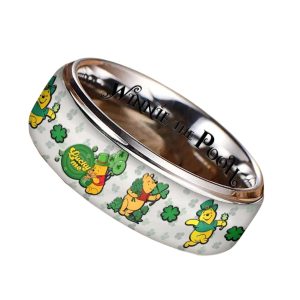 Winnie the Pooh Lucky Me Patrick's Day Tungsten Rings 1 Winnie the Pooh Lucky Me Patricks Day Tungsten Rings1