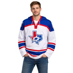 2026 Rangers Dallas Stars Hooded Hockey Sweater Giveaway1
