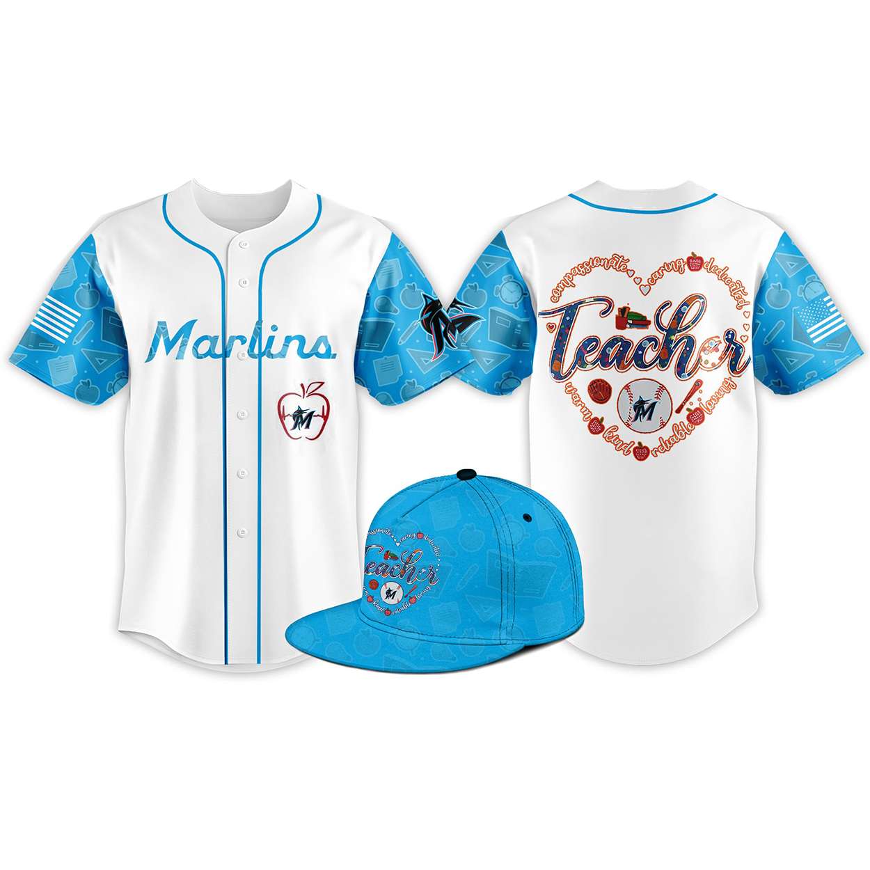 2026 Marlins Teacher Appreciation Night Baseball Jersey 2026 Marlins Teacher Appreciation Night Baseball Jersey