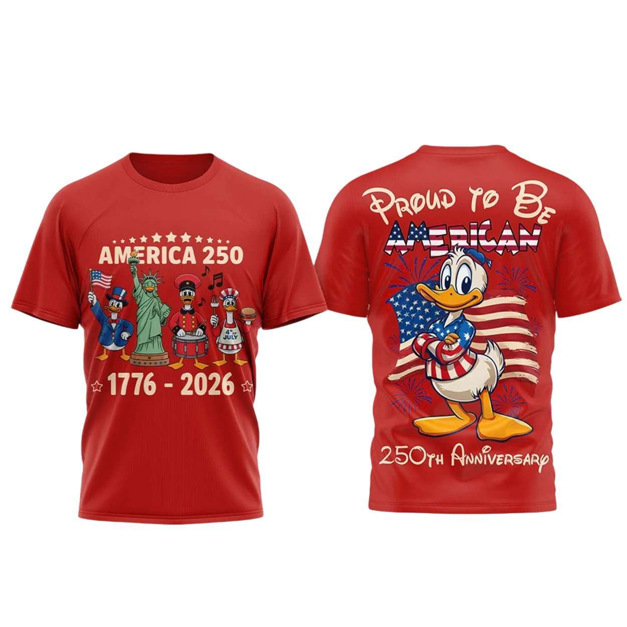 Donald Duck Proud To Be American 250th Anniversary Shirt Donald Duck Proud To Be American 250th Anniversary Shirt