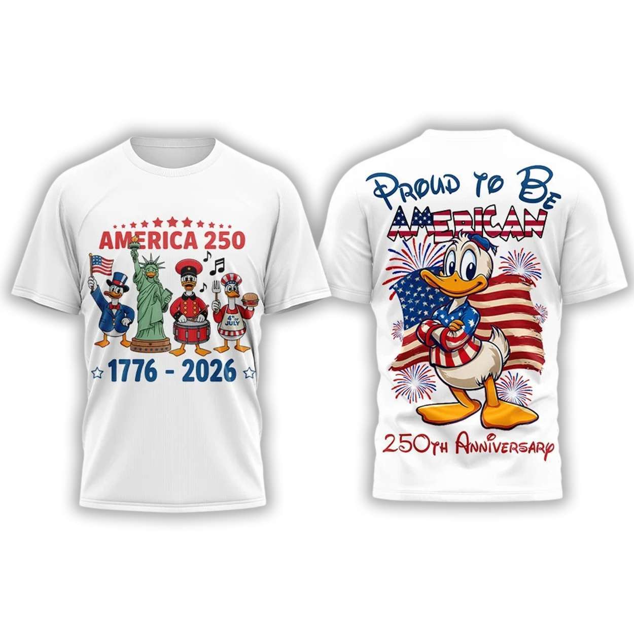 Donald Duck Proud To Be American 250th Anniversary Shirt Donald Duck Proud To Be American 250th Anniversary Shirt