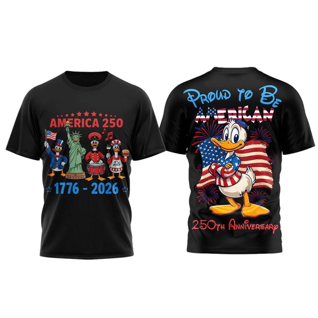 Donald Duck Proud To Be American 250th Anniversary Shirt Donald Duck Proud To Be American 250th Anniversary Shirt