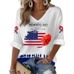 Memorial Day We Must Remember And Honor Printed Waffle Top