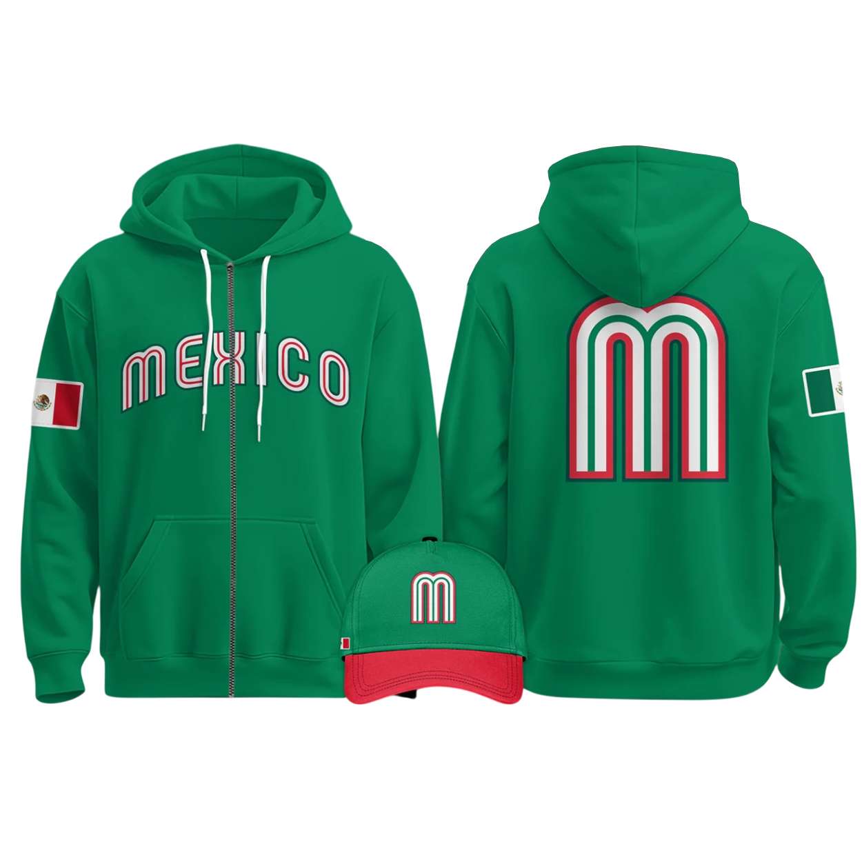 Mexico Baseball 2026 World Baseball Classic Zip Hoodie Mexico Baseball 2026 World Baseball Classic Zip Hoodie