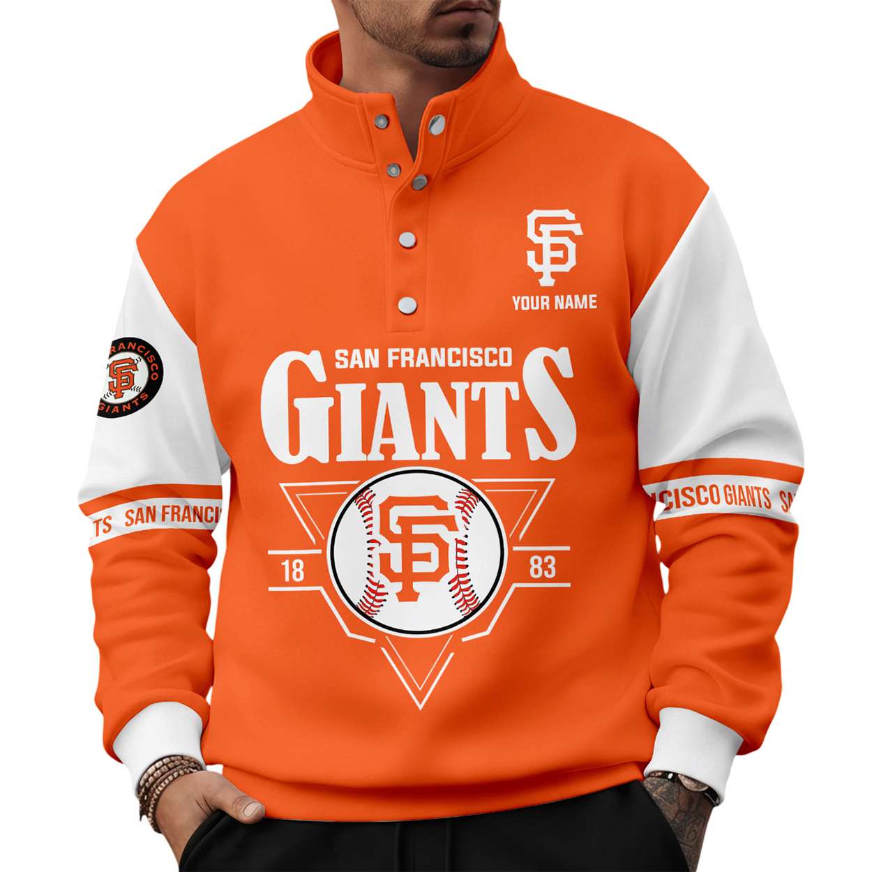 Personalized Giants 1883 Unisex Western Style Sweater With Buckles Personalized Giants 1883 Unisex Western Style Sweater With Buckles