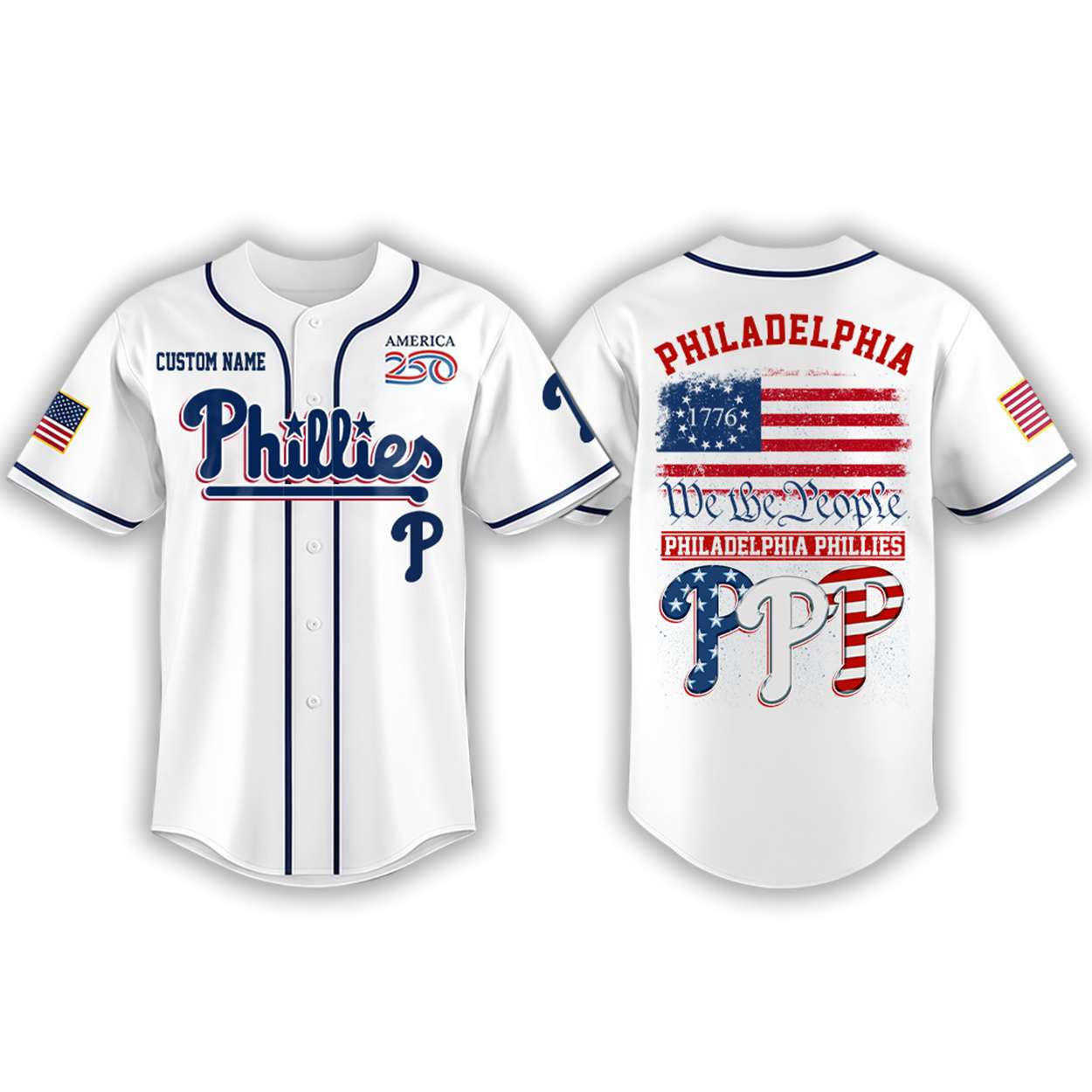 Phillies Celebration US 250 Anniversary Baseball Jersey Phillies Celebration US 250 Anniversary Baseball Jersey
