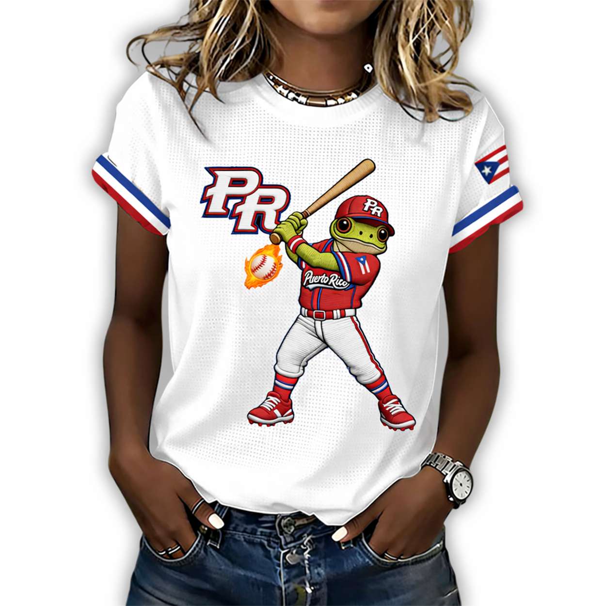 Puerto Rico Baseball Frog Waffle Shirt Puerto Rico Baseball Frog Waffle Shirt