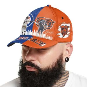 Ernie Banks Cubs x Walter Payton Bears Skyline Classic Cap4