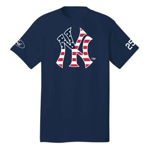 2026 Yankees Military Appreciation Night Red White And Blue T shirt Giveaway