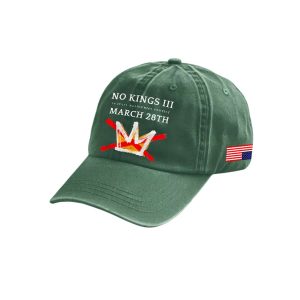 Retro No Kings III 50 State Nationwide Protest March 28th Print Baseball Cap 3 Retro No Kings III 50 State Nationwide Protest March 28th Print Baseball Cap3