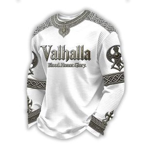 Viking style Valhalla Blood Honor Glory Waffle Top