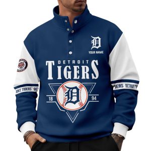 Personalized Blue Jays 1977 Unisex Western Style Sweater With Buckles 3 Personalized Tigers 1894 Unisex Western Style Sweater With Buckles1
