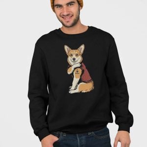 Corgi Featuring Tattooed I Love Mom T shirt 4