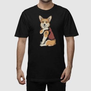 Corgi Featuring Tattooed I Love Mom T shirt 3