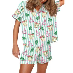 Spicy Margarita Silky Satin Pajama Set2
