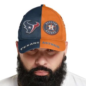 Texans x Astros Split Design Classic Cap4