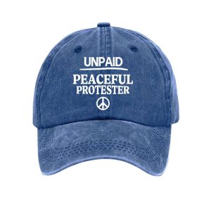 Unisex Unpaid Peaceful Protester Print Baseball Cap1