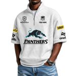 2026 Personalized Panthers Waffle Collar Short Sleeved Shirt