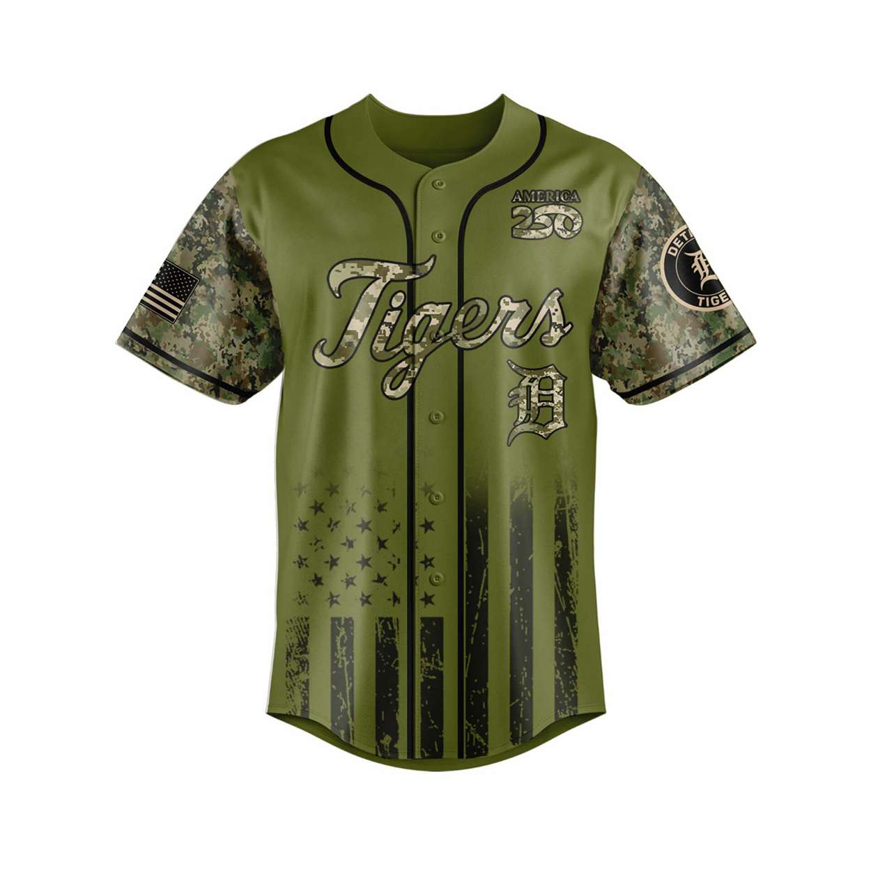 2026 Tigers Military Appreciation Night America 250th Jersey 2026 Tigers Military Appreciation Night America 250th Jersey