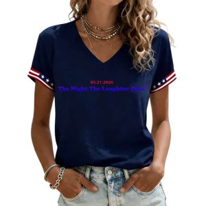 The Night The Laughter Died V Neck Short Sleeved T Shirt1
