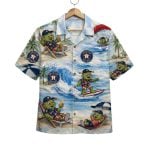 Astros Baseball Mascot Beach Viber Button-Up Hawaiian Shirt