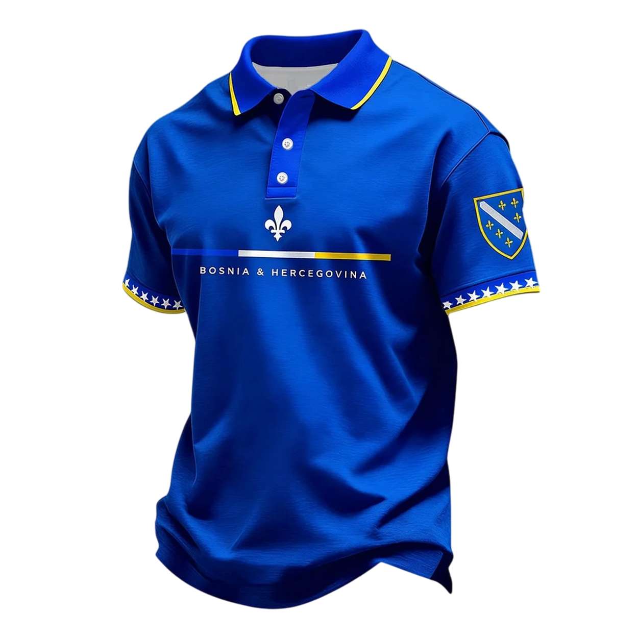 Bosnia And Herzegovina Football Lover Printed Casual Tops Bosnia And Herzegovina Football Lover Printed Casual Tops