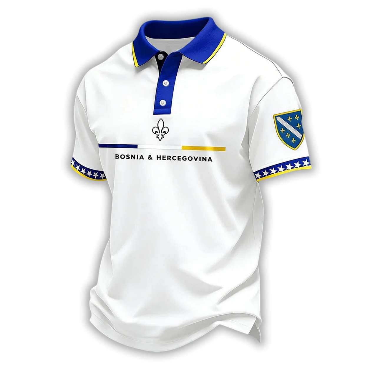 Bosnia And Herzegovina Football Lover Printed Casual Tops Bosnia And Herzegovina Football Lover Printed Casual Tops