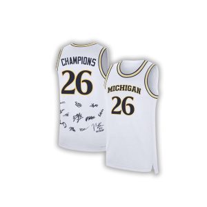 Michigan National Basketball Champions 2026 Signature Jersey1