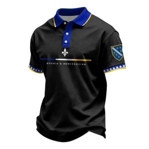 Bosnia And Herzegovina Football Lover Printed Casual Tops