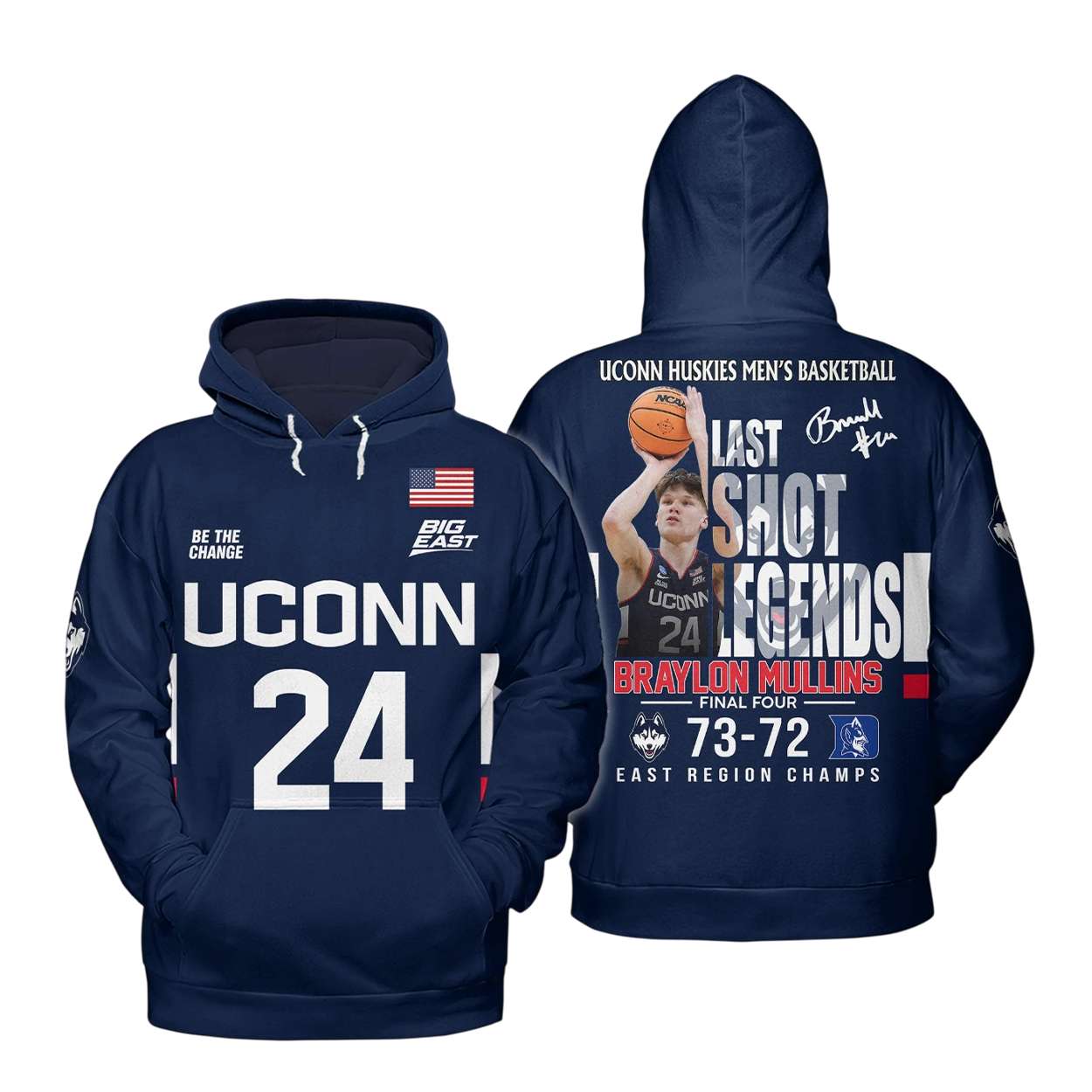 Huskies Braylon Mullins Last Shot Legends 73-72 East Region Champs Shirt Huskies Braylon Mullins Last Shot Legends 73-72 East Region Champs Shirt
