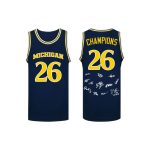 Michigan National Basketball Champions 2026 Signature Jersey