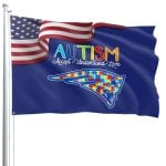 Patriots Autism Awareness Accept Understand Love Flag