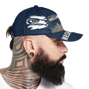 Seahawks x Huskies Seattle Skyline Classic Cap 3 Seahawks x Huskies Seattle Skyline Classic Cap3