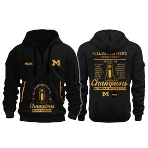 Michigan 2026 Basketball National Champions Quarter Zip Hoodie