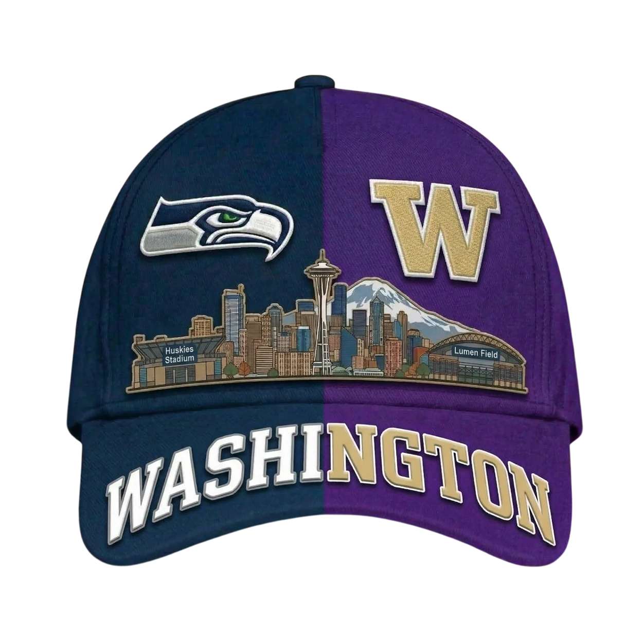 Seahawks x Huskies Seattle Skyline Classic Cap Seahawks x Huskies Seattle Skyline Classic Cap