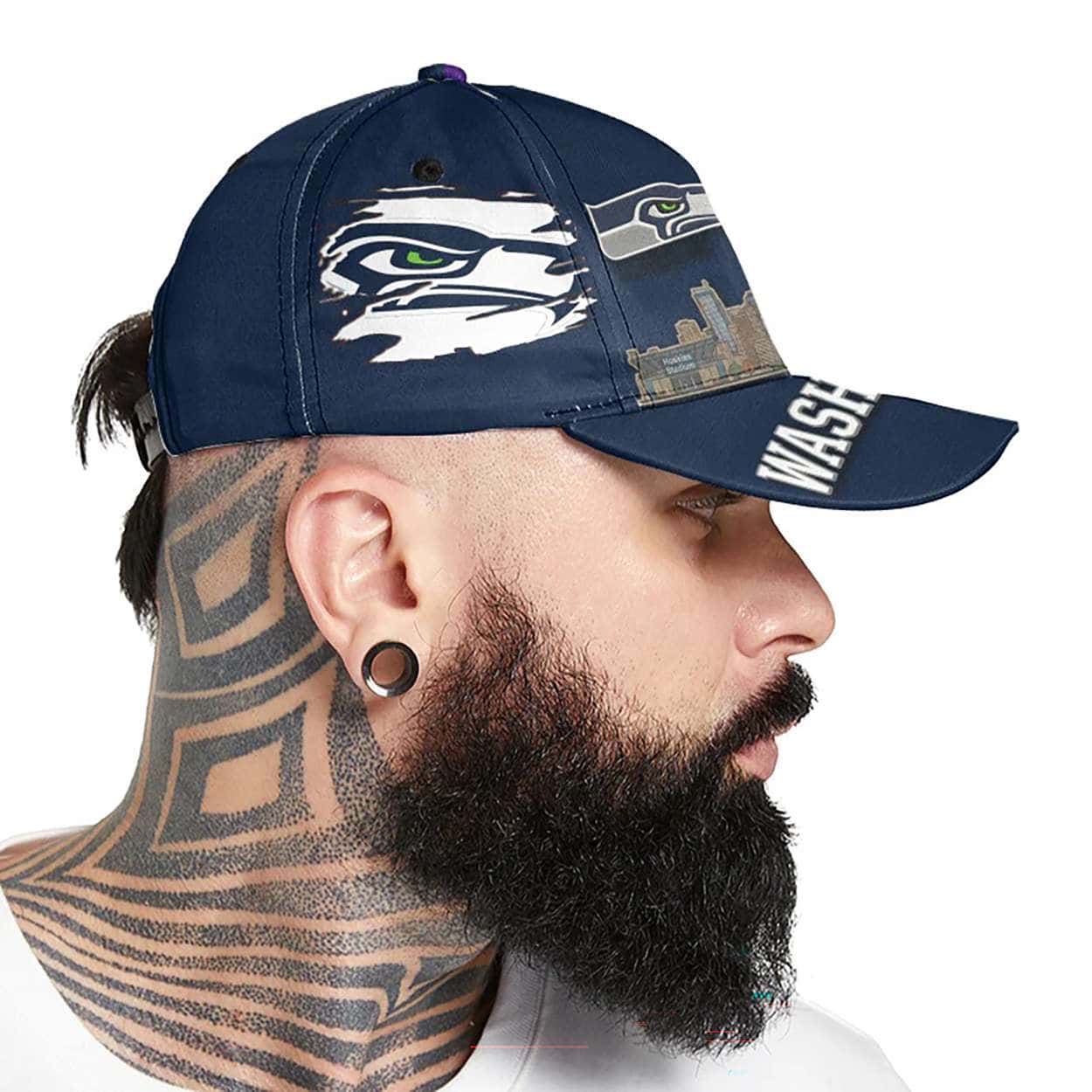 Seahawks x Huskies Seattle Skyline Classic Cap Seahawks x Huskies Seattle Skyline Classic Cap