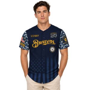2026 Brewers US Navy Appreciation America 250th Baseball Jersey1