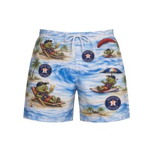 Astros Baseball Mascot Beach Viber Button Up Hawaiian Shirt2