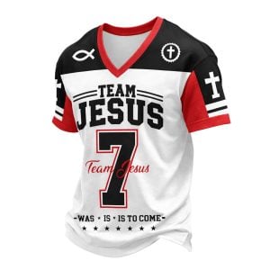 Team Jesus 7 Was Is Is To Come V-neck T-shirt