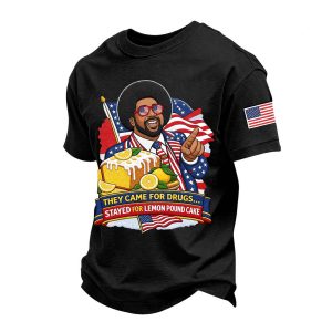 They Came For Drugs Stayed For Lemon Pound Cake Print Tee1