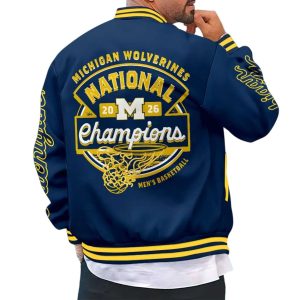 Michigan 2026 Mens Basketball National Champions Varsity Jacket2