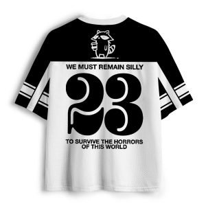 Raccoon We Must Remain Silly To Survive The Horrors Of This World Mesh Jersey1