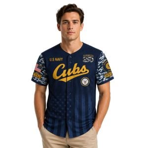 2026 Cubs US Navy Appreciation America 250th Baseball Jersey1