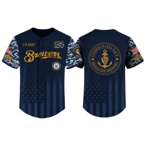 2026 Brewers US Navy Appreciation America 250th Baseball Jersey
